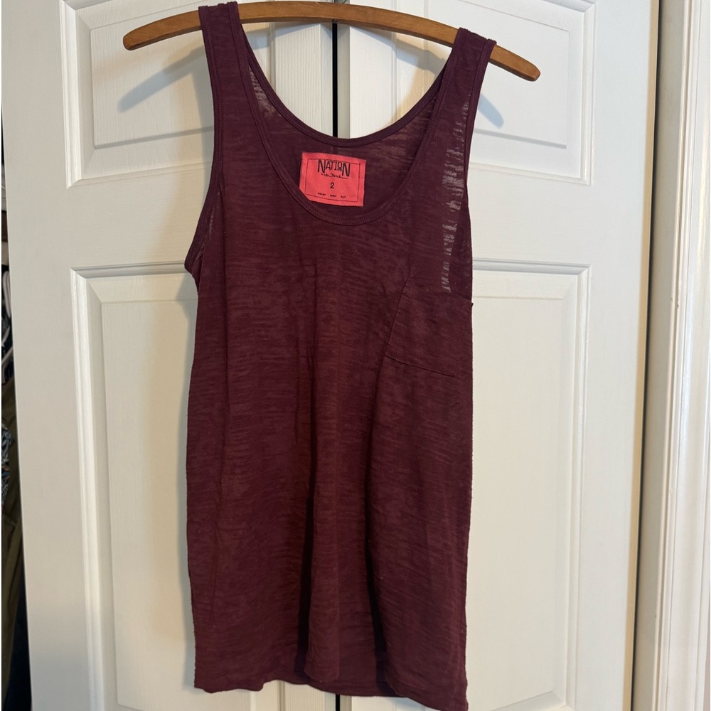 NATION Ltd Burgundy Colored Tank Top